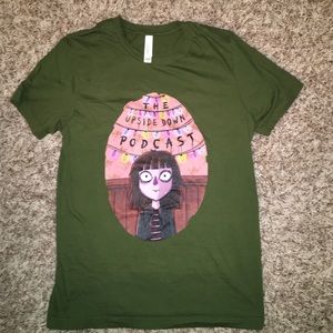 Womens T-Shirt Stranger Things Upside Down Podcast